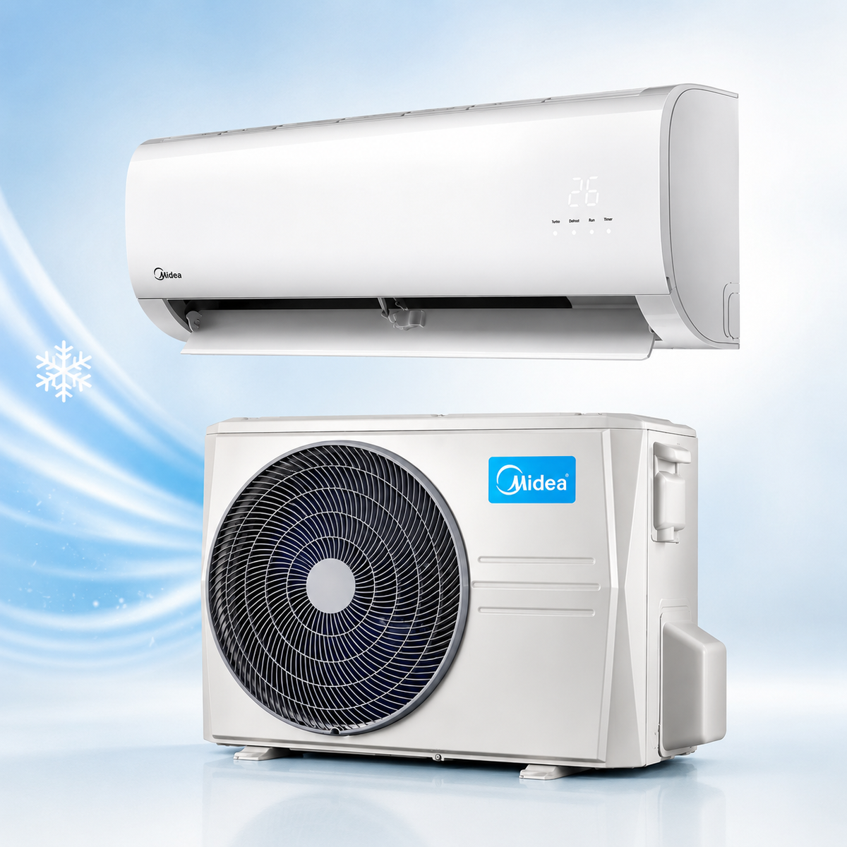 MIDEA Split Air conditioner unit | Inverter AC 24,000 BTU | 1 Year Warranty