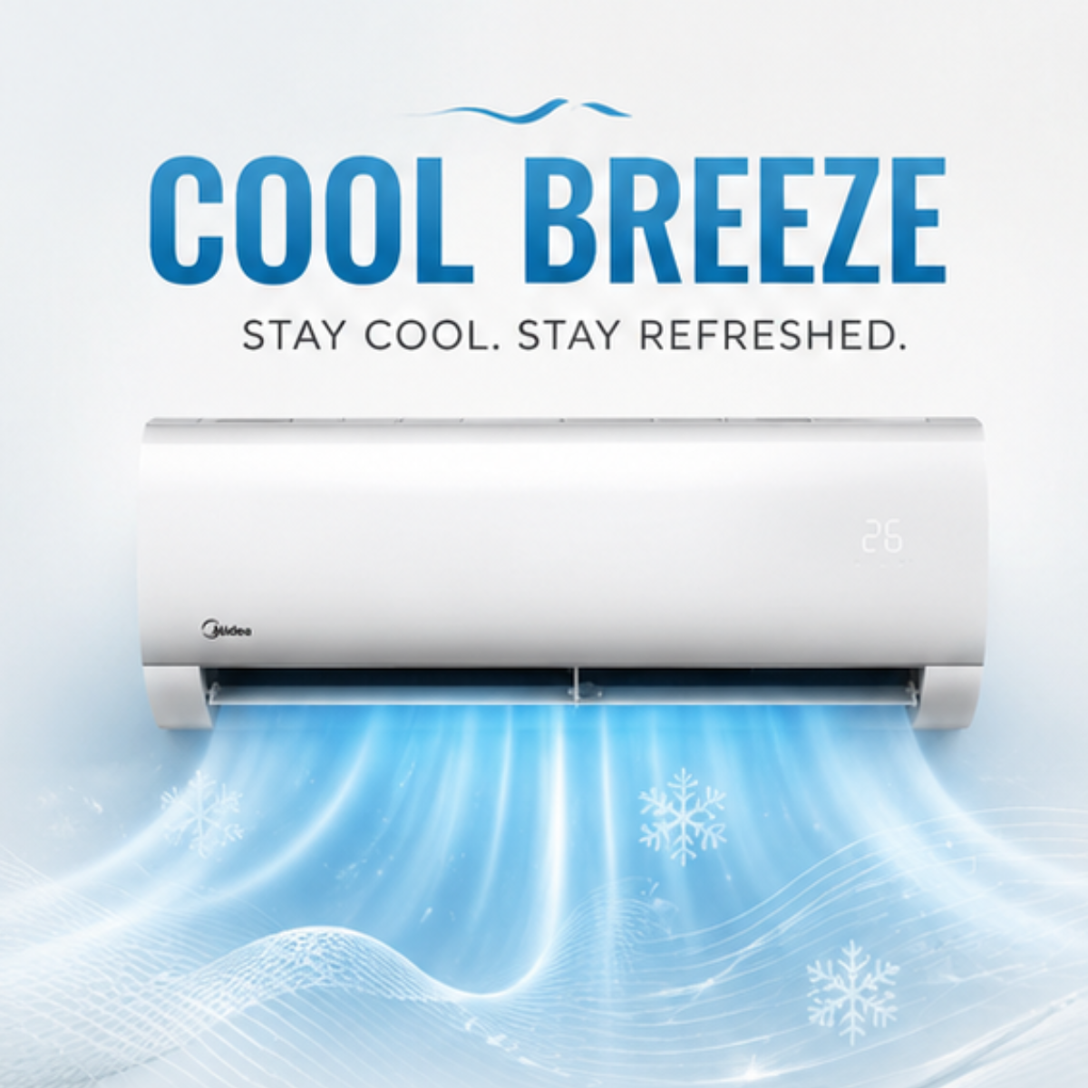 MIDEA Split Air conditioner unit | Inverter AC 12,000 BTU | 1 Year Warranty