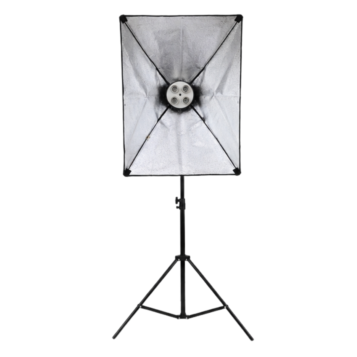 Professional Softbox Lighting Kit + 60×50cm with Adjustable Stand(4 Bulb Holder)