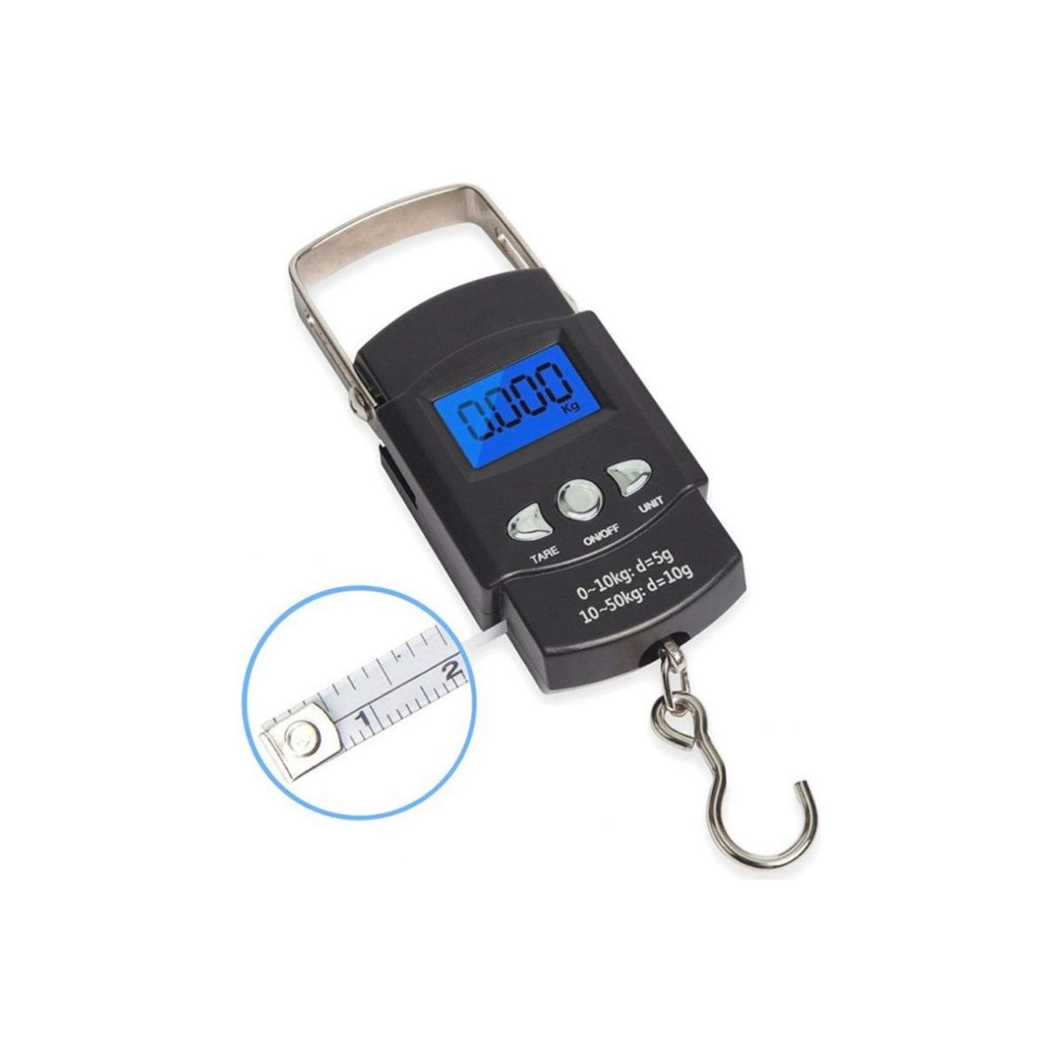 50 KG Electronic Mini Portable Digital Hanging Hook Scale, Travel Luggage Weight Scale for Baggage Balance Steelyard