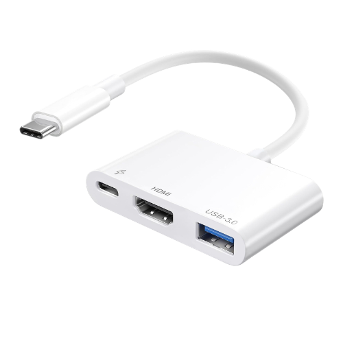 Apple USB-C Adapter with HDMI, USB-C and USB 3.0