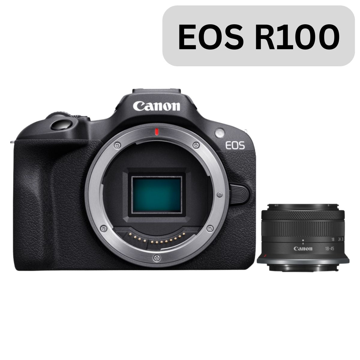 Canon EOS R100 Mirrorless Digital Camera with RF-S 18-45mm Lens – 24.1MP APS-C 4K UHD Camera