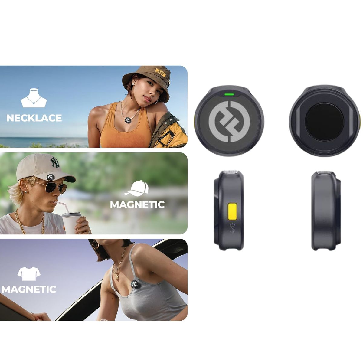 Hollyland Lark M2 Duo 2.4 GHz Wireless Microphone with Noise Cancellation, Dual-Mic, Support and Camera, Phone, PC Laptop Compatibility – Compact Lapel Mic Kit for Creators, Interviews, and Vlogging