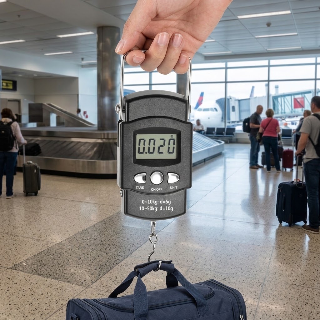 50 KG Electronic Mini Portable Digital Hanging Hook Scale, Travel Luggage Weight Scale for Baggage Balance Steelyard