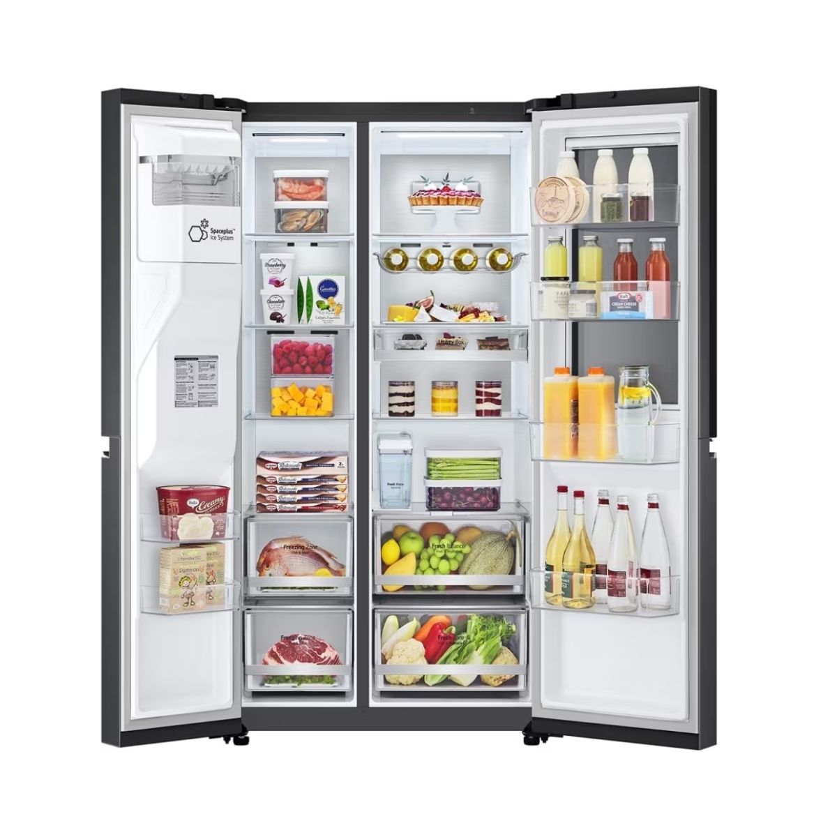 Lg 635Litres Side by Side Refrigerator With Insta View-Water Dispenser X257CQES