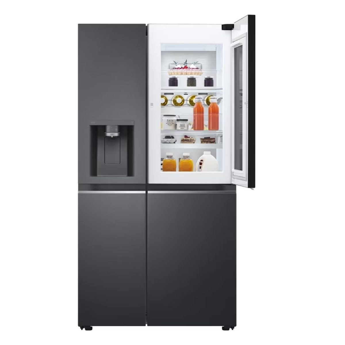 Lg 635Litres Side by Side Refrigerator With Insta View-Water Dispenser X257CQES