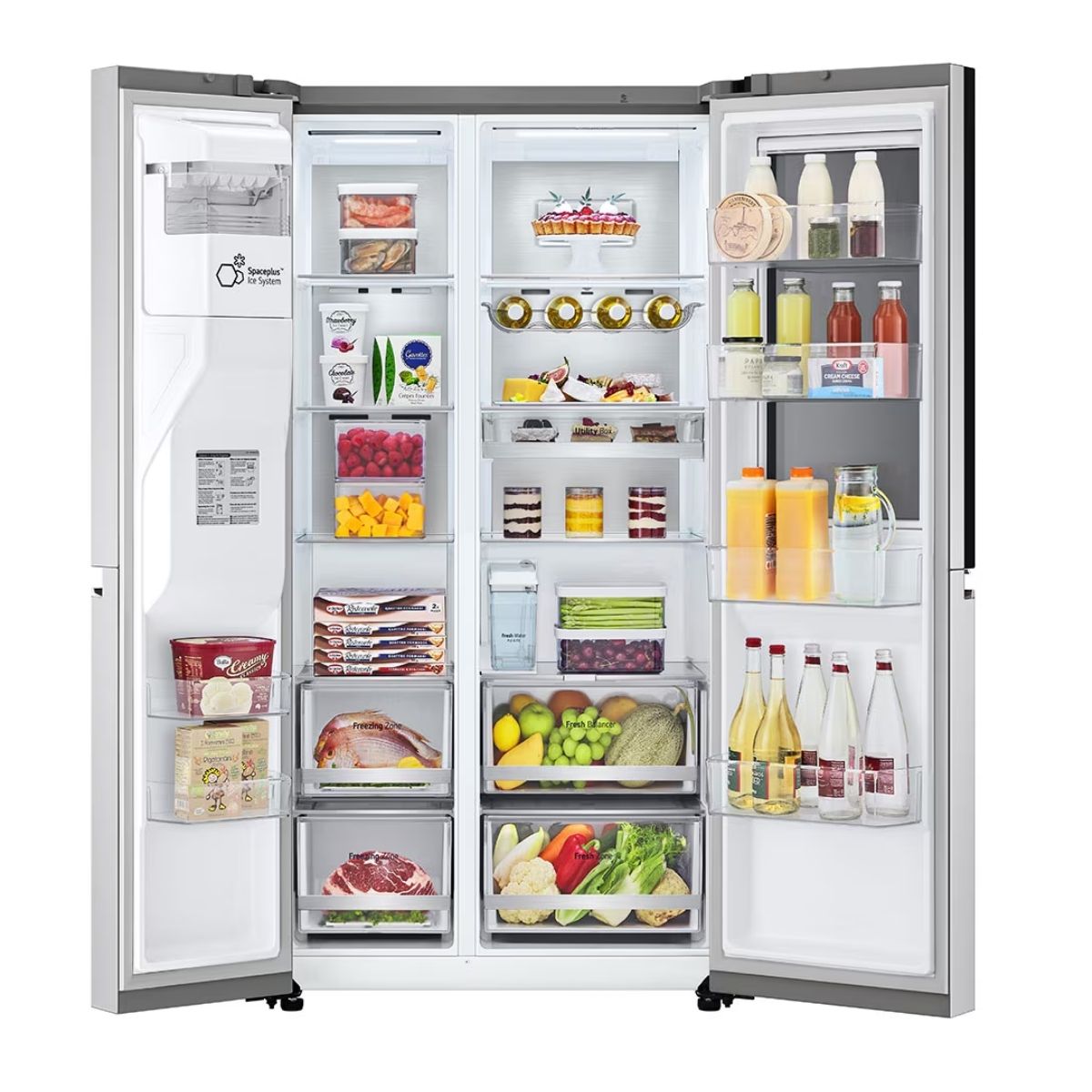 Lg 635Litres Side by Side Refrigerator With Insta View-Water Dispenser X267MSEW