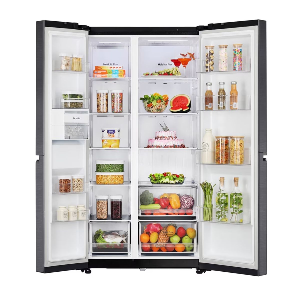 Lg 664Litres Side by Side Refrigerator B257KQJW
