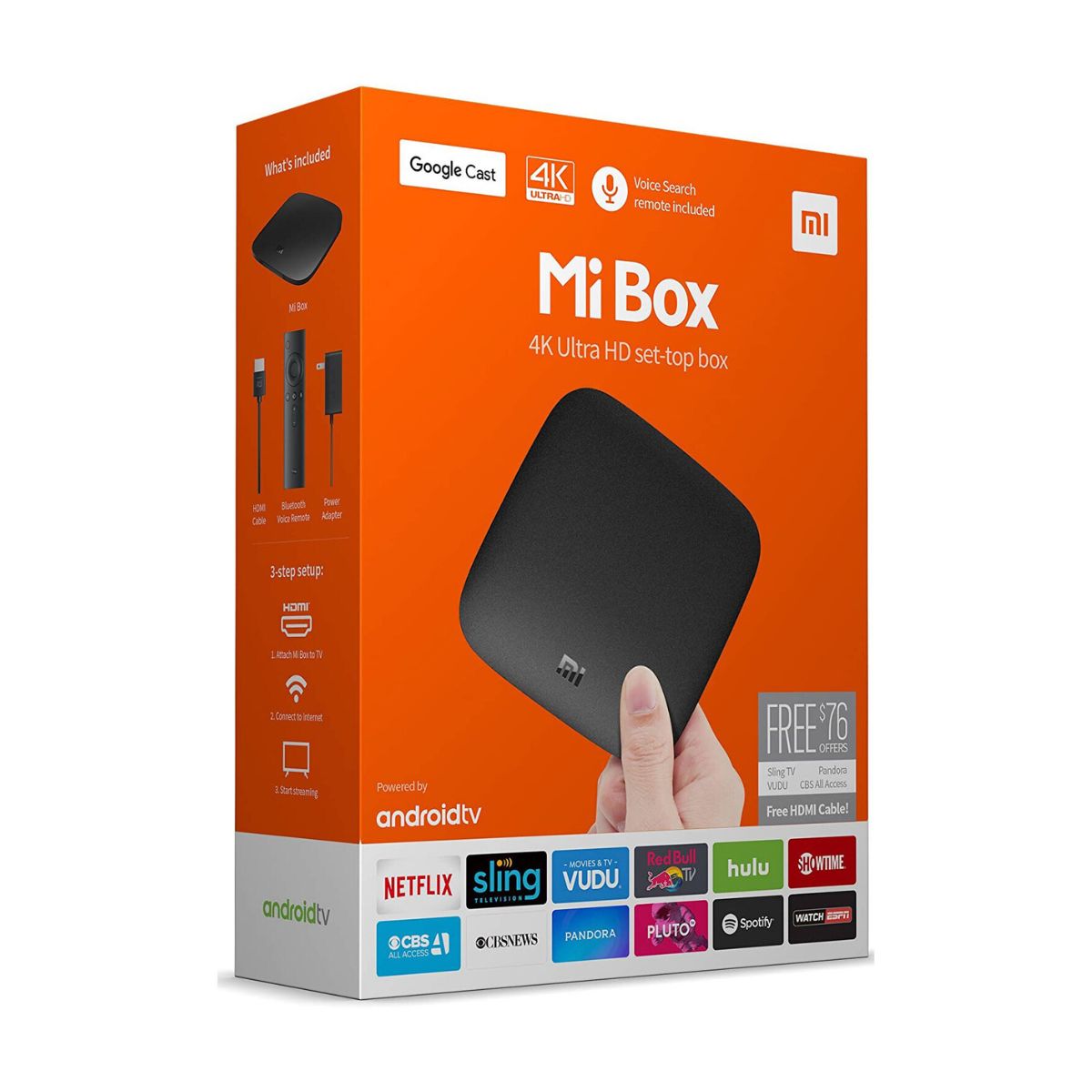 Xiaomi Mi TV Box (s) 4k 2nd Gen Media Player, Streaming Device, Android TV. built-in Chromecast, Wi-Fi
