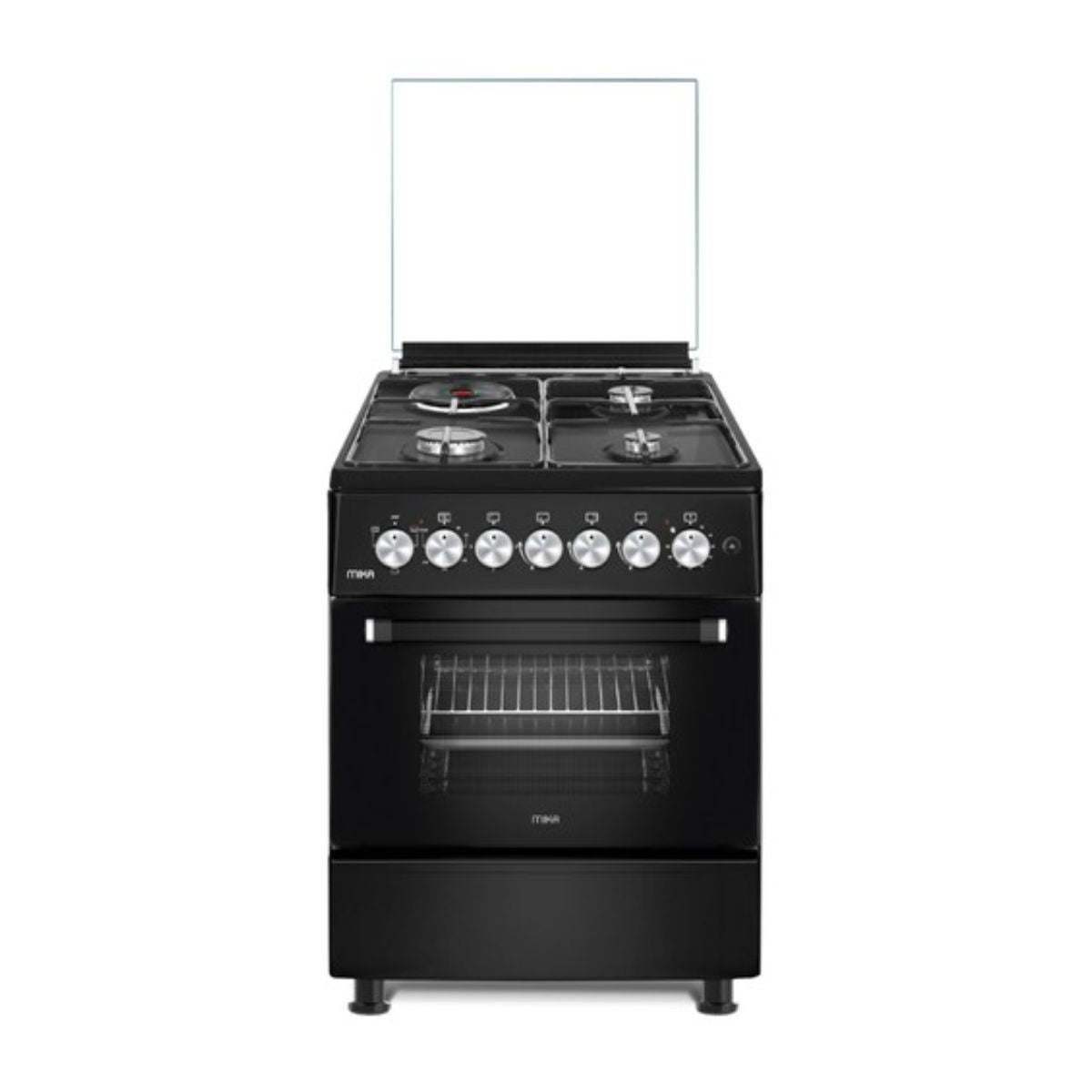 Mika 3 Gas Burner Standing Cooker with 1 Hot Plate-Electric Oven MST58U31E3BLEM(MST60PU31DSEM)
