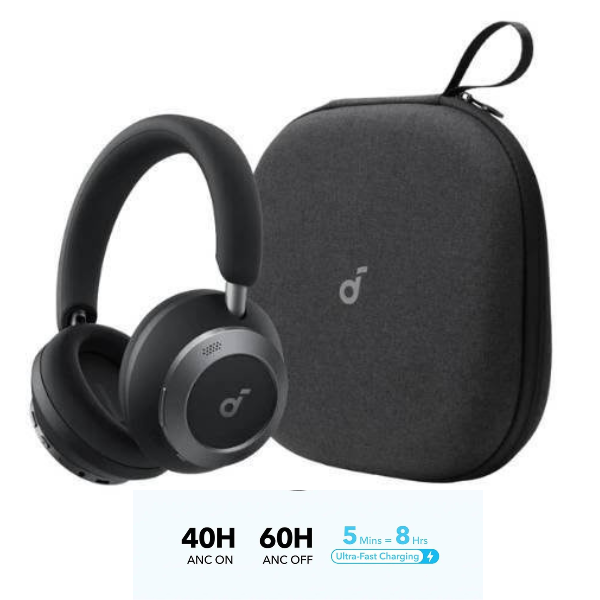 Anker Soundcore Headphone Space One Pro Adaptive Active Noise Cancelling , Foldable Design, 60H Playtime | Bluetooth