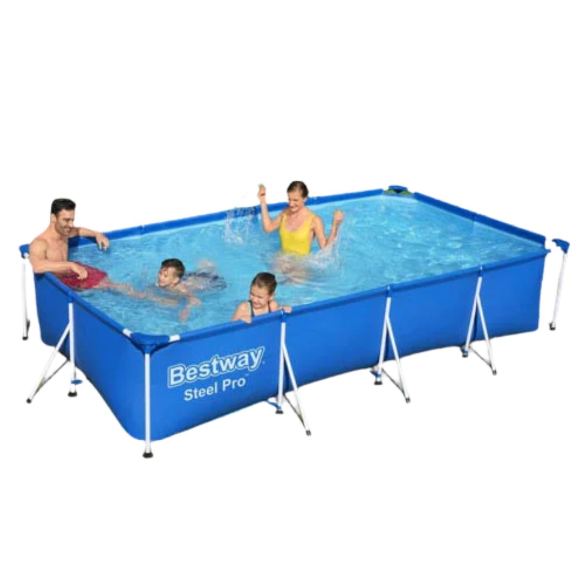 Bestway steel Pro Kids Swimming pool with pump available Rectangular Size Pool 400cmx 211cm x 81 cm