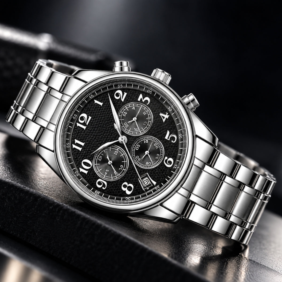 CURREN 8466 Men’s Chronograph Watch – 44mm Waterproof Stainless Steel Business & Sport Watch
