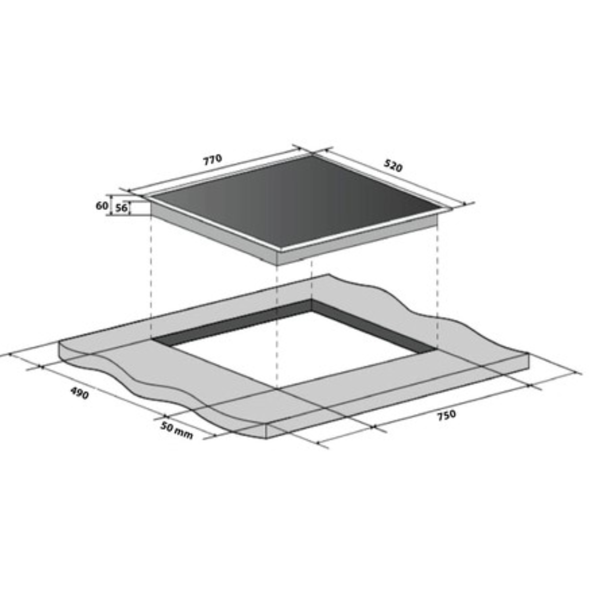 MIKA 90cm Built-In 5-Zone Induction Hob – MBDH29521T