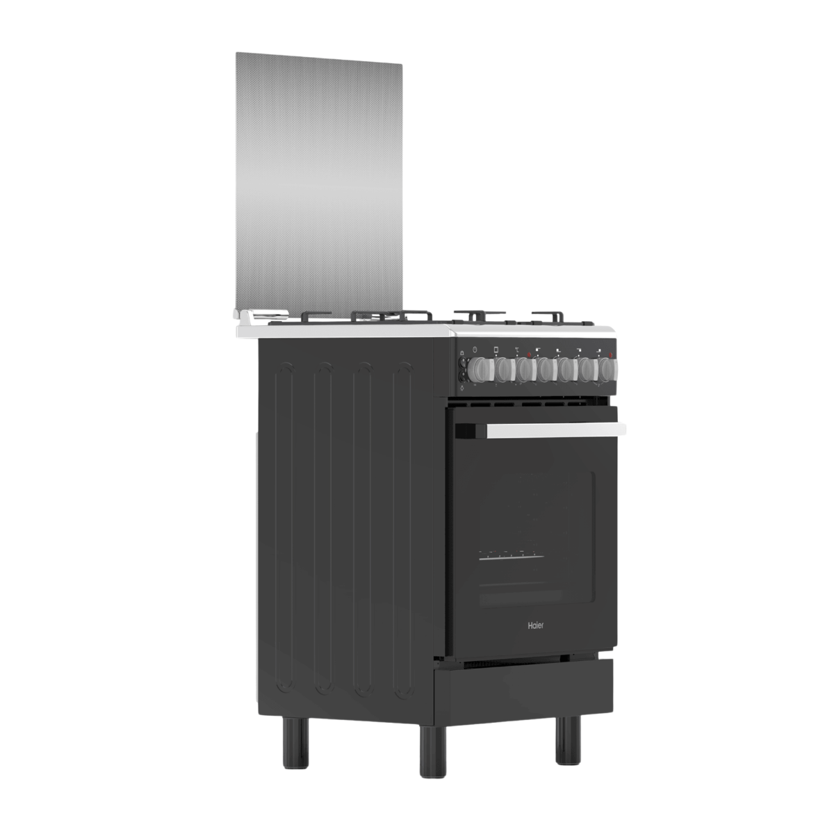 Haier 3 Gas + 1 Electric 60×60 Cooker with Electric Oven – HRE6313CDRSS