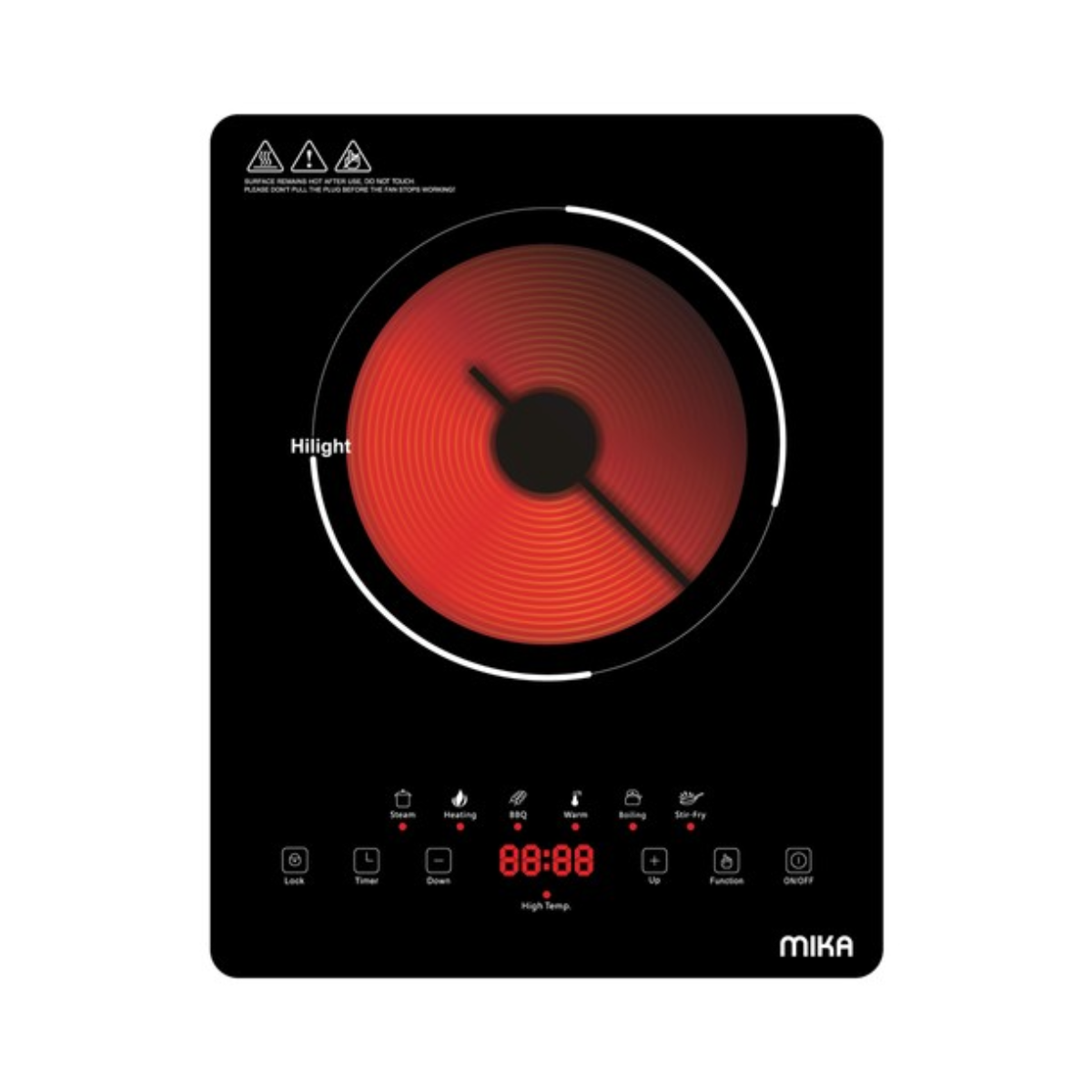 MIKA Portable Single-Zone Vitro Ceramic Cooker, 2000W – MPVC1121T
