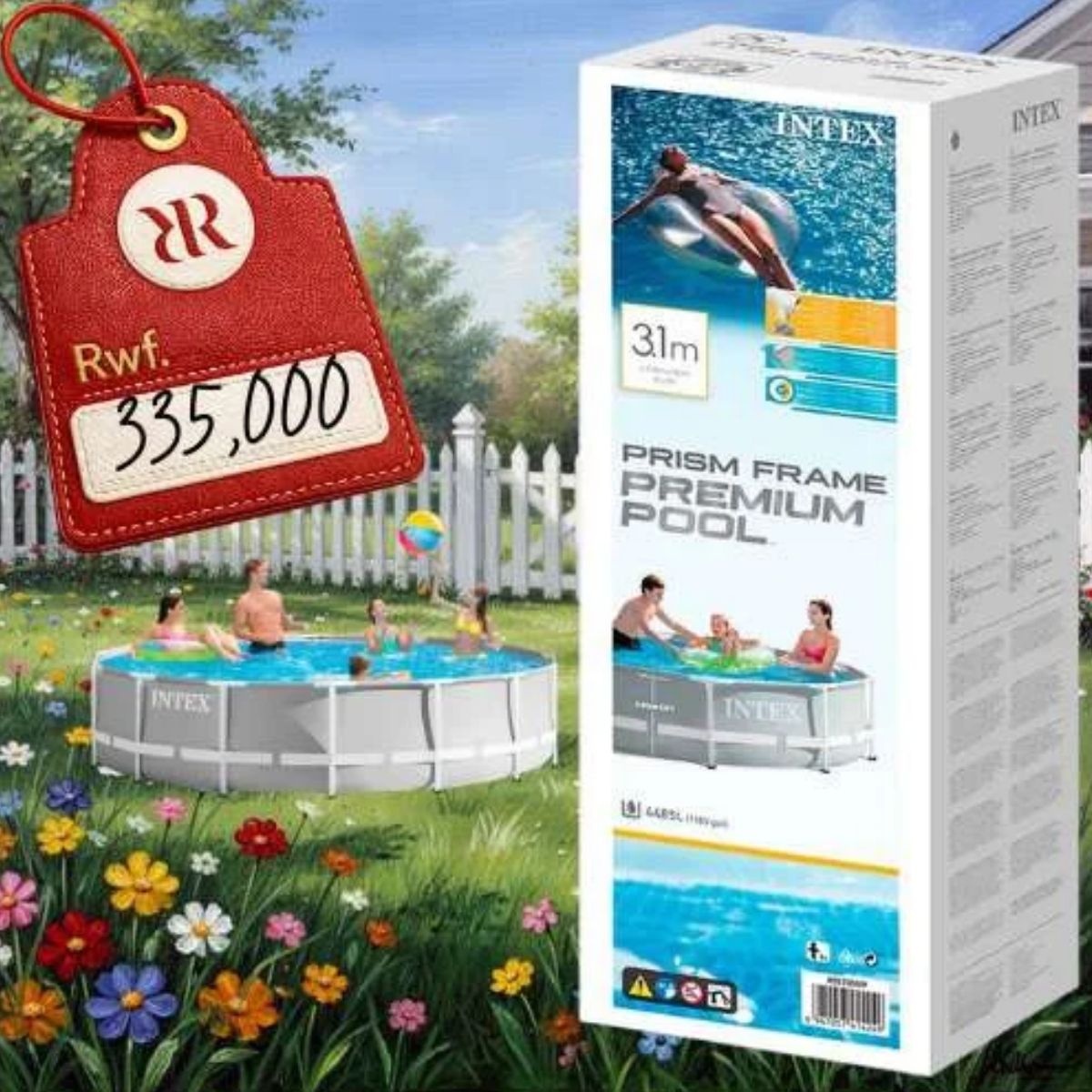 Intex Round Above Ground Prisma Frame Range family swimming pool 305 × 76 cm