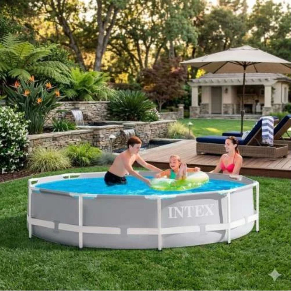 Intex Round Above Ground Prisma Frame Range family swimming pool 305 × 76 cm