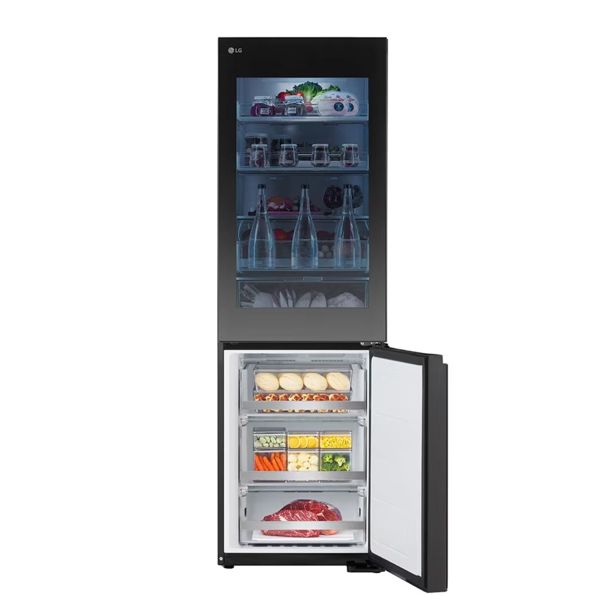 LG 349L Bottom Freezer Refrigerator  InstaView GC-V459FSKW