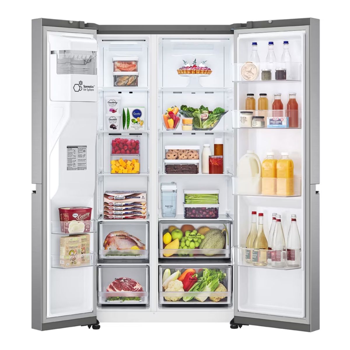 Lg 674Litres Side by Side Refrigerator with Water Dispenser Built-in Water Dispenser L257KLKW