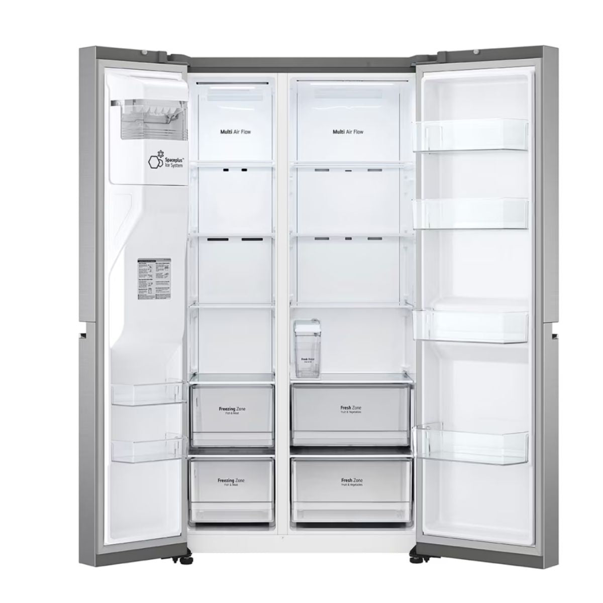 Lg 674Litres Side by Side Refrigerator with Water Dispenser Built-in Water Dispenser L257KLKW