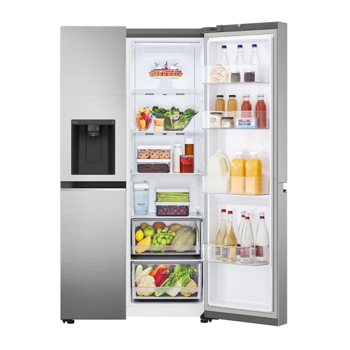 Lg 674Litres Side by Side Refrigerator with Water Dispenser Built-in Water Dispenser L257KLKW