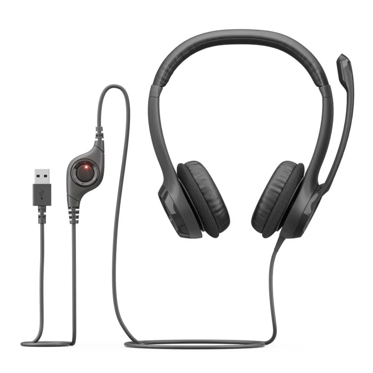 Logitech Stereo H390 Wired Noise Canceling Mic Headset