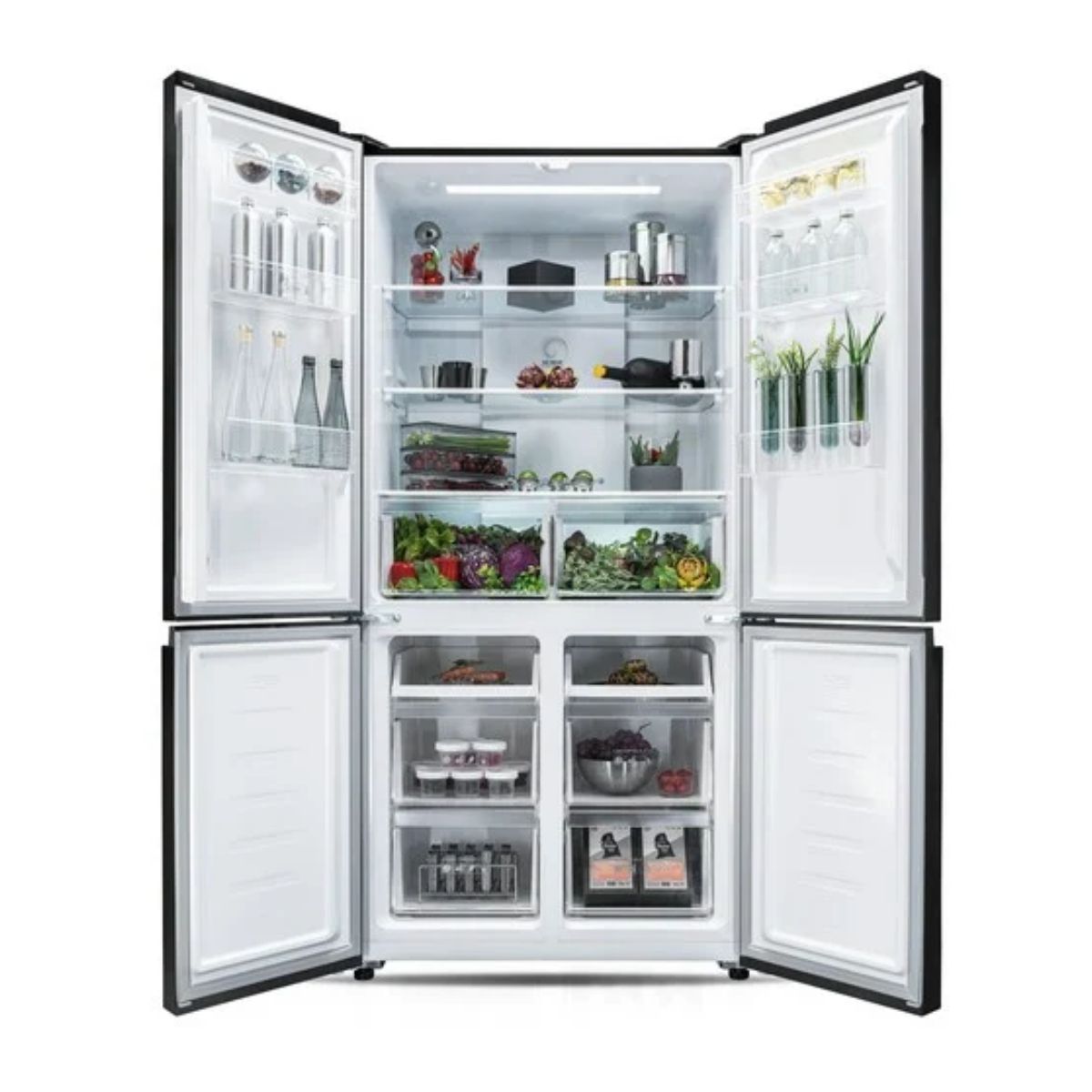 MIKA  592L 4 Door No Frost Fridge, Bottom Mount Freezer MRNF4D592XLBV