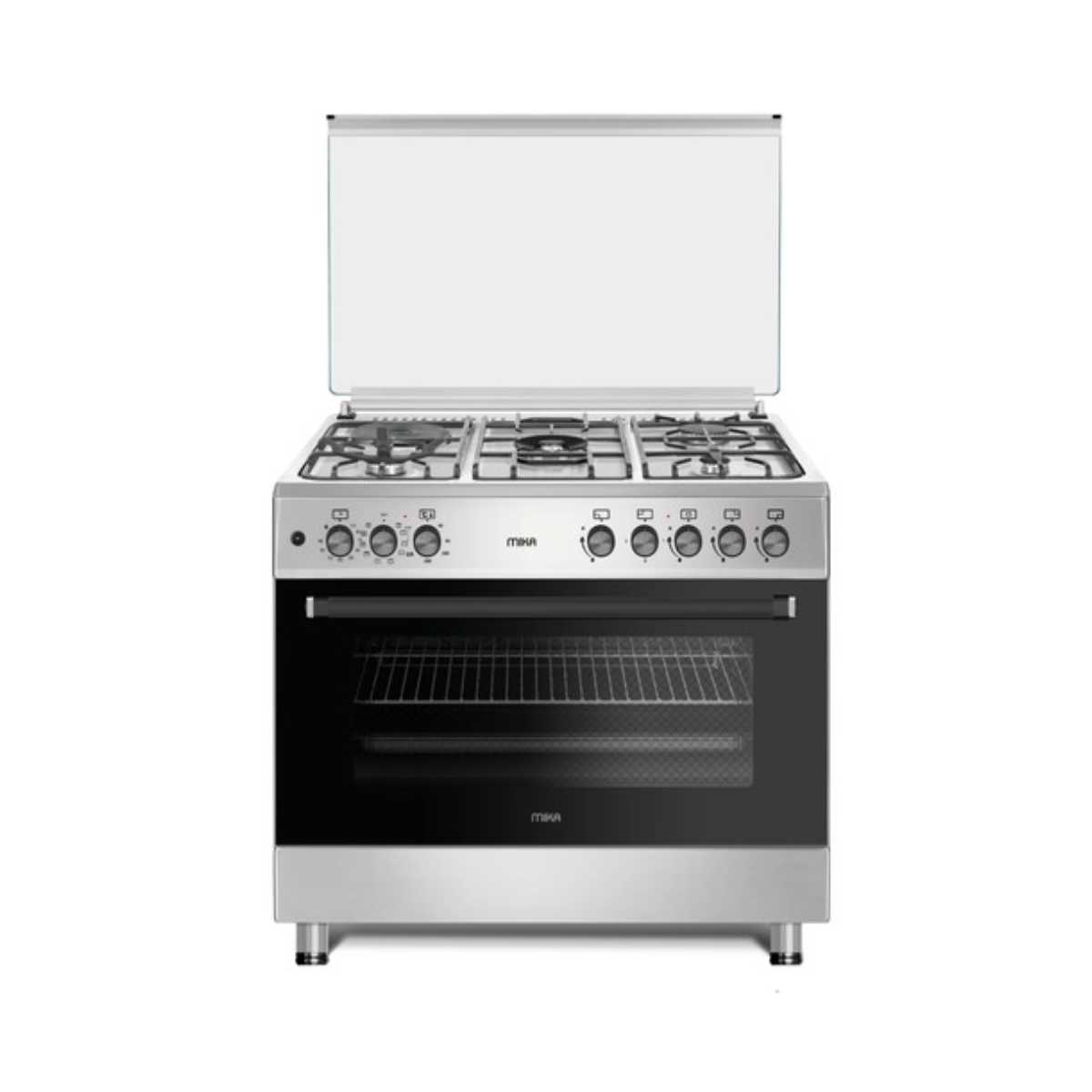 MIKA 90cm x 60cm Gas & Electric Cooker with Air Fry Oven – MST9041WEF10HI