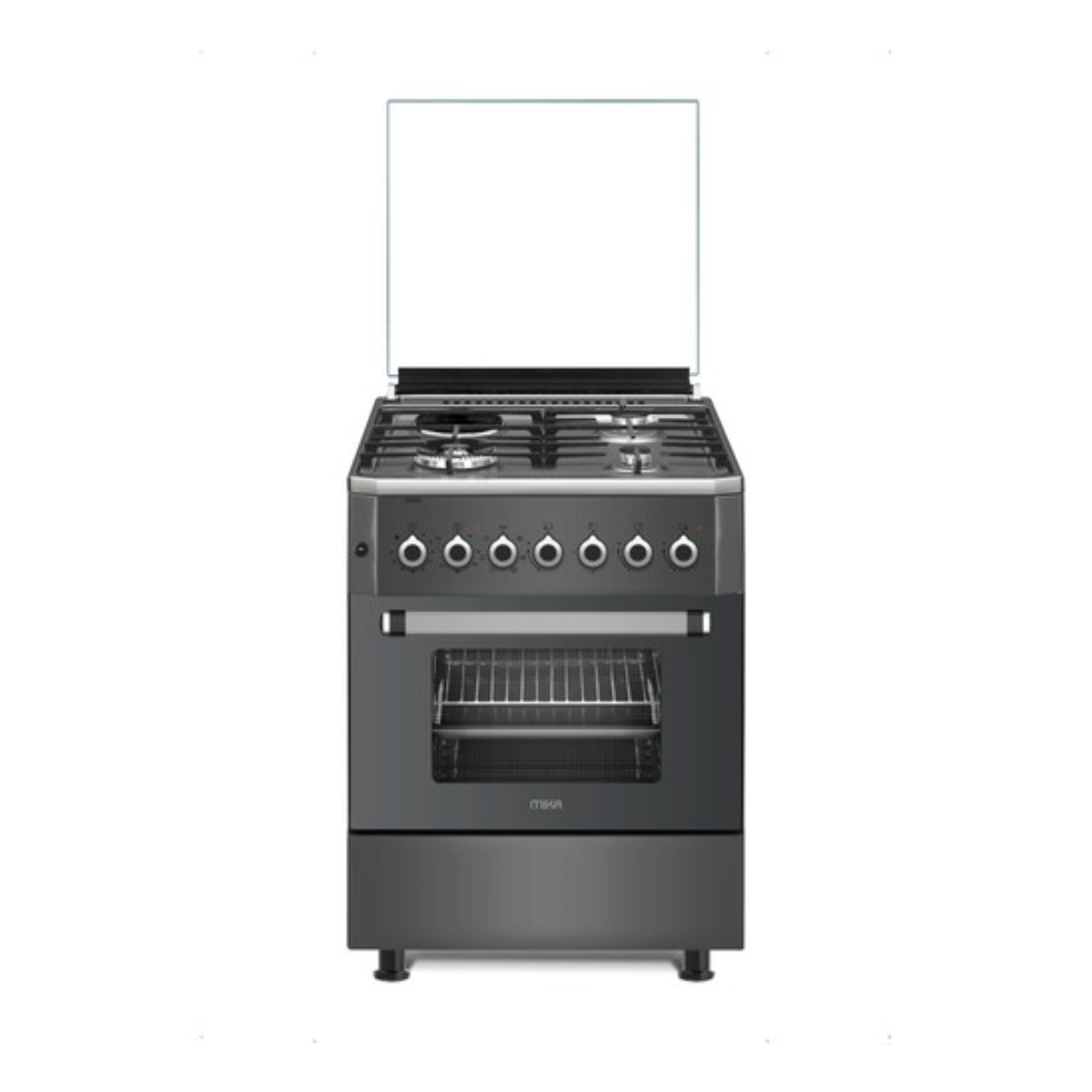 MIKA 60cm x 60cm Gas & Electric Convection Cooker, 3 Gas Burners + 1 Hot Plate – MST6231WE6DG