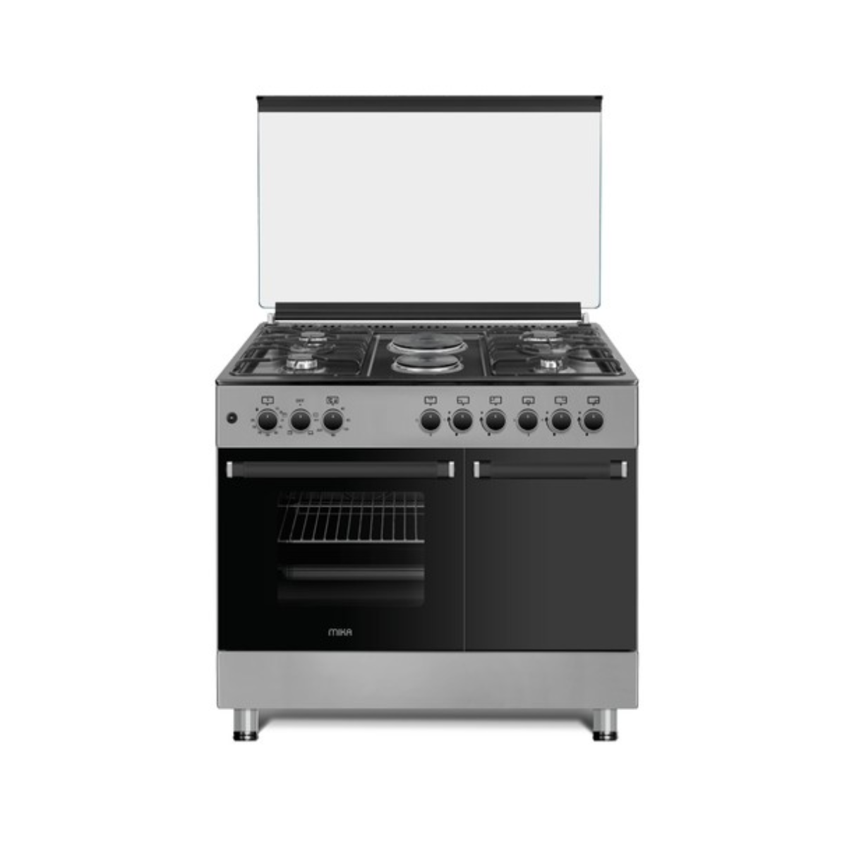 MIKA 90cm x 60cm Gas and Electric Cooker with Cylinder Cabinet – MST9042EG4SB