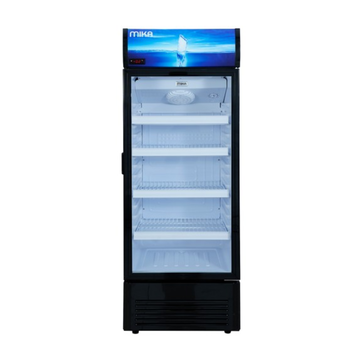 MIKA 180L Single-Door Showcase Chiller, Black – MSFU1801BL
