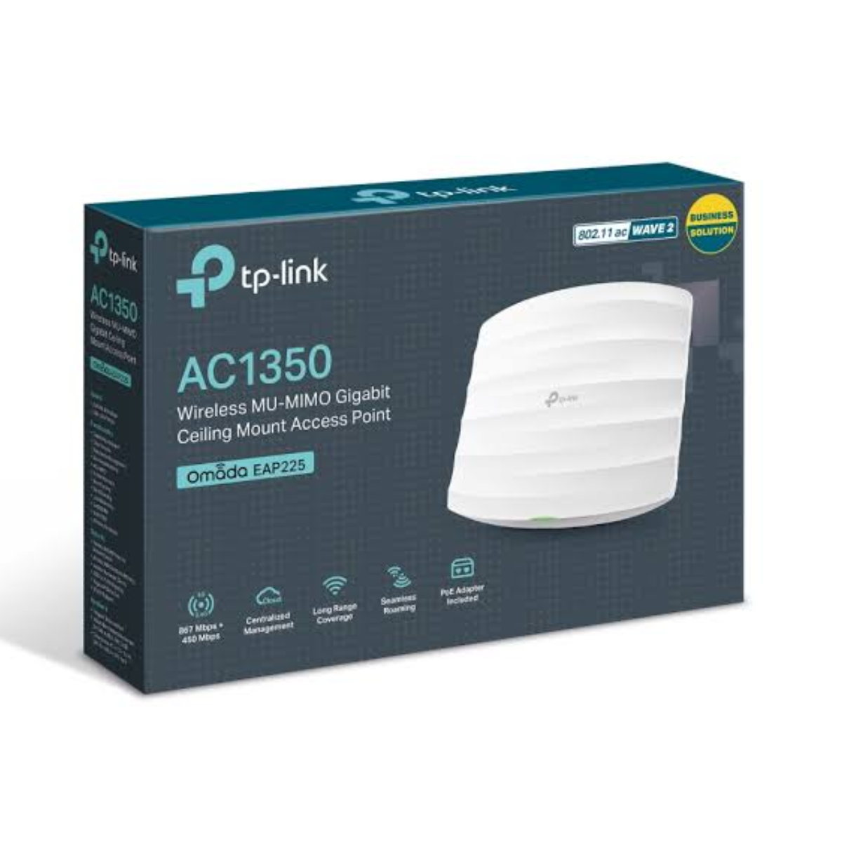 TP-Link Omada EAP225 AC1350 Dual-Band Gigabit Ceiling-Mount Wireless Access Point