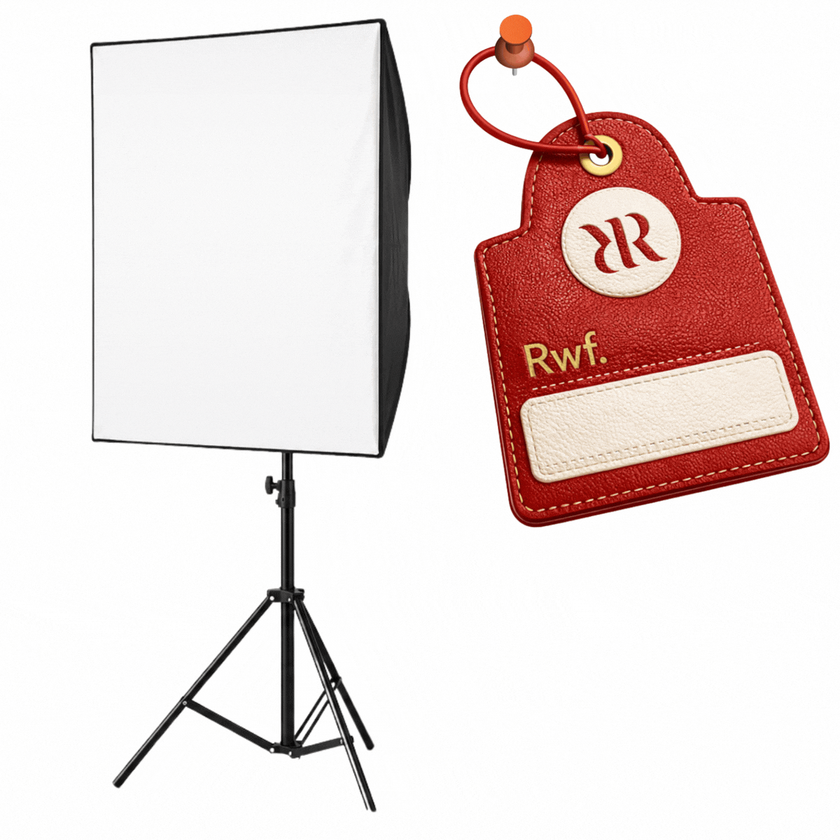 Professional Softbox Lighting Kit + 60×50cm with Adjustable Stand(4 Bulb Holder)