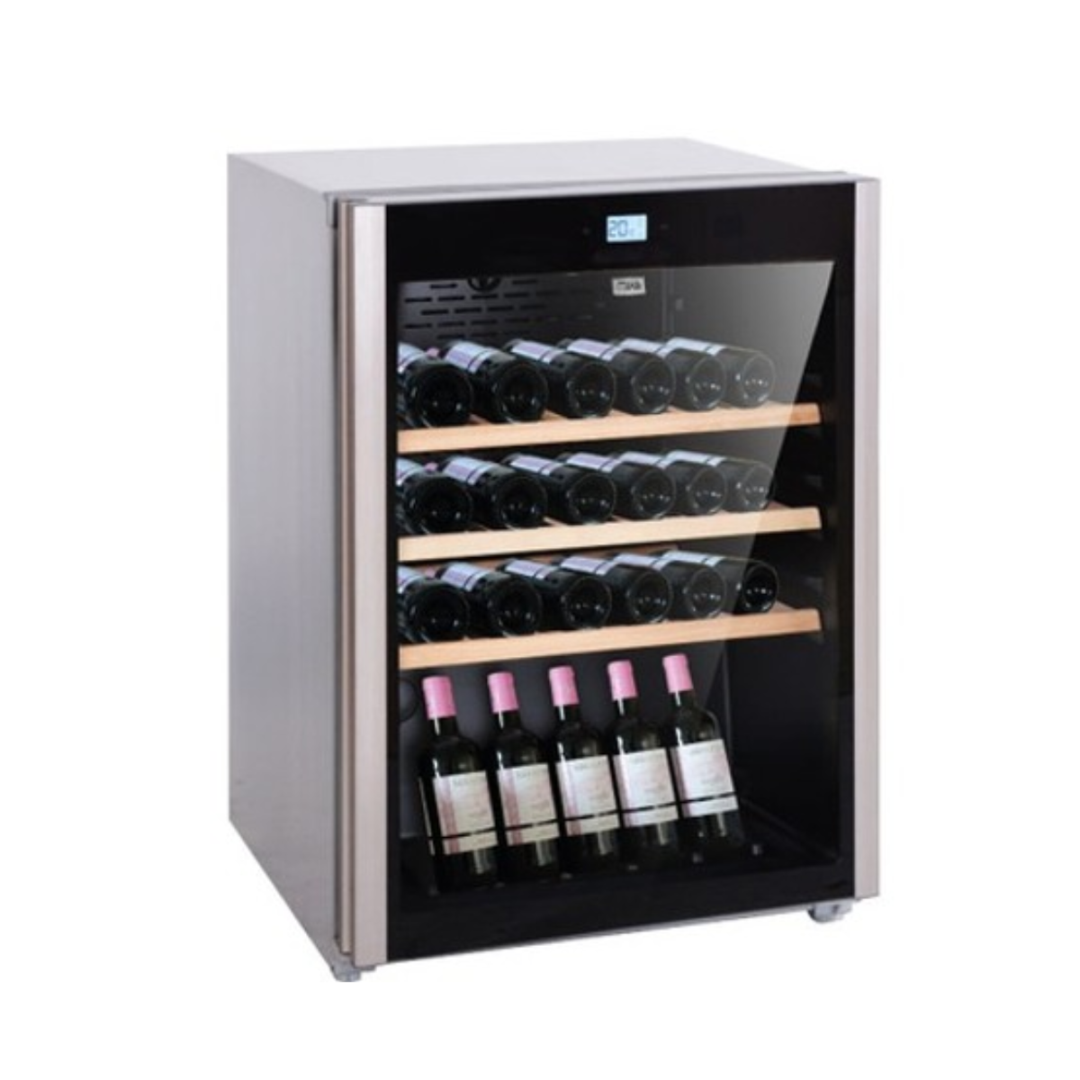 Mika 43-Bottle Wine Chiller with Oak Shelves – MWC43