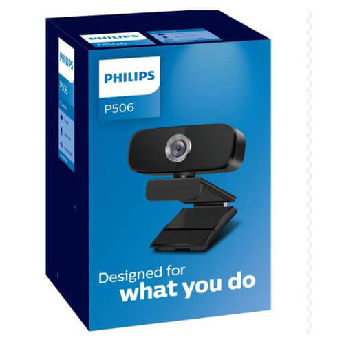 Philips P506 1080P Webcam Full HD with Mic- Black