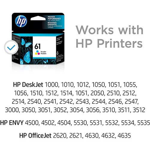 Original HP Ink Tri-color 61 (Blue, Yellow, Red)