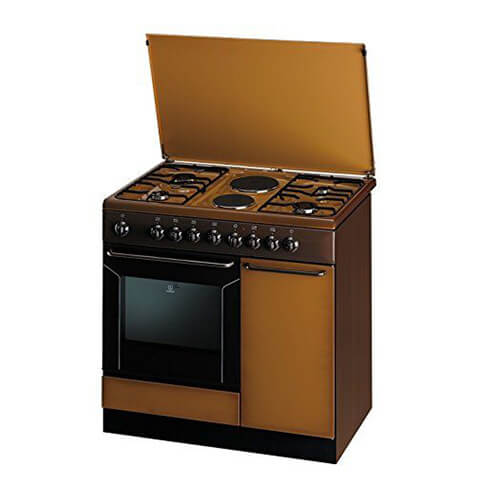 Indesit Cooker,4 Gas stove + 2 Electric Cooker(Brown)+Bic Lighter