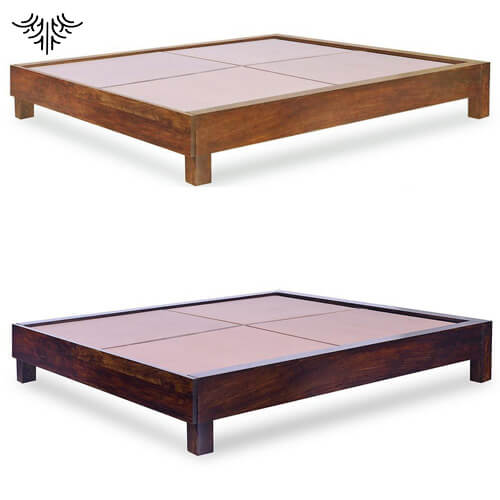 Mary Flat Bed Square 2m*2m King Size (Muvura Wood)