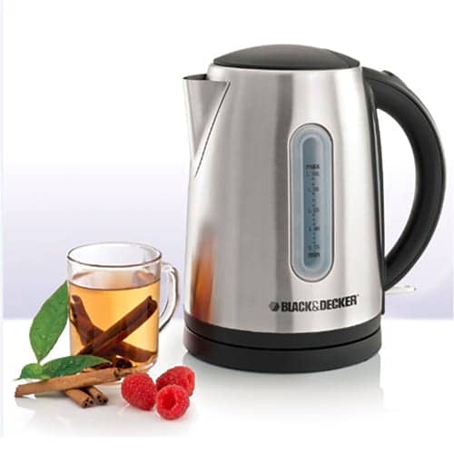 Black & Decker Electric Kettle,(black/siver)1.7 L container