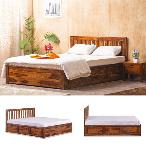 Mission Bed (Queen Size) 1.8m*2m Libuyu wood By Roots Furniture