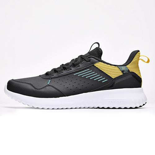 361 Degrees Perfomance Running Sports 44 Shoes For Men, Black And Yellow