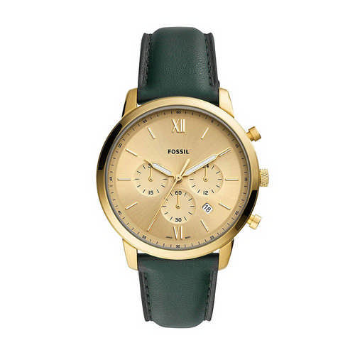 Fossil Analog Gold Dial Gents Watch, FS5580