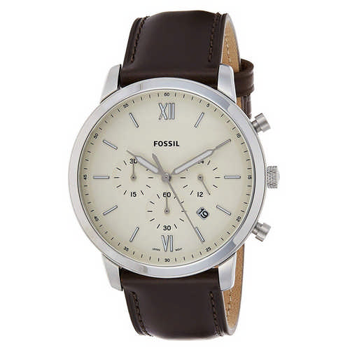 Fossil Analog Off-White Dial Gents Watch, FS5380