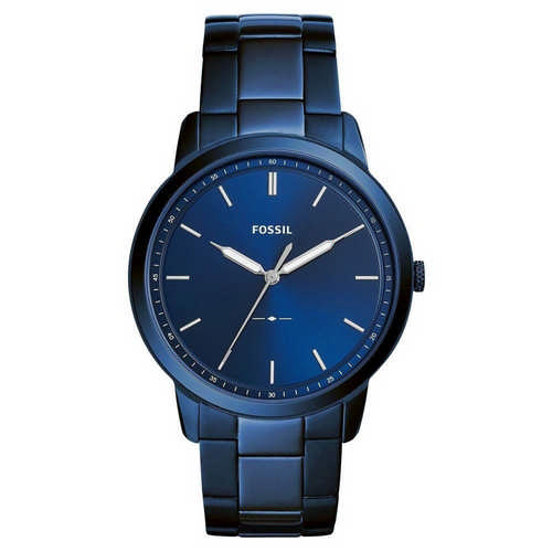 Fossil The Minimalist 3H Analog Blue Dial Gents Watch FS5461