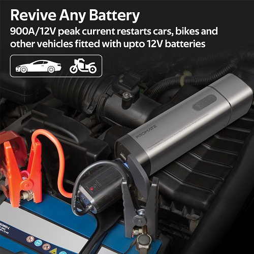 Promate Car Jump Starter Battery Pack, 900A/12V Battery Jump Starter with LED Flashlight, ThunderBeam-15.