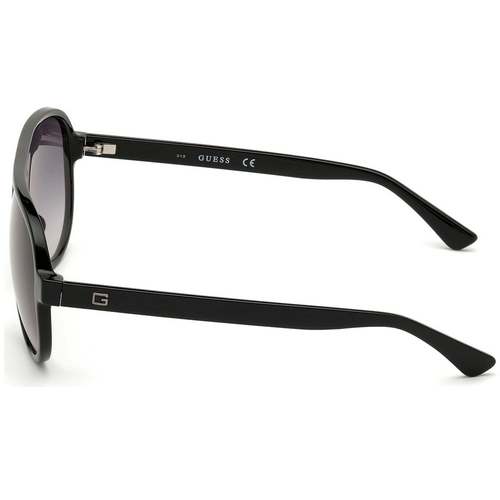 Guess GU6963 01C Sunglass For Men Shining Black With Smoke Mirror, Size 60