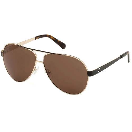Guess GU6969 32E Sunglass For Men Gold With Brown, Size 61