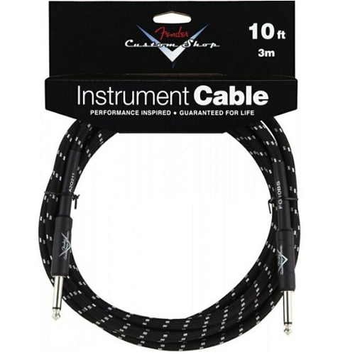 Fender Instrument Cable 10 FT 3m Custom Shop Black