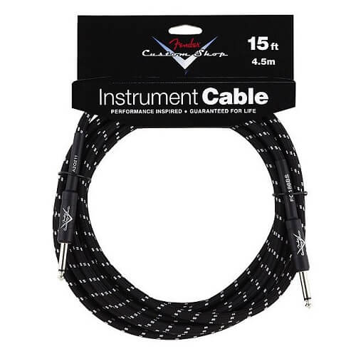  Fender Instrument Cable 15FT 4.5m Custom Shop Black     